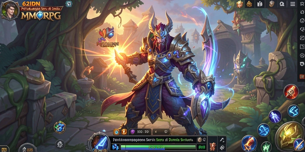 Screenshot menampilkan aksi seru dalam gameplay MMORPG.