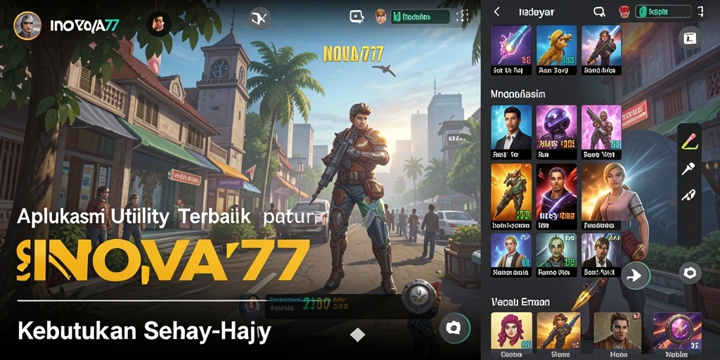 Tampilan antarmuka INOVA77 yang sederhana dan efektif.