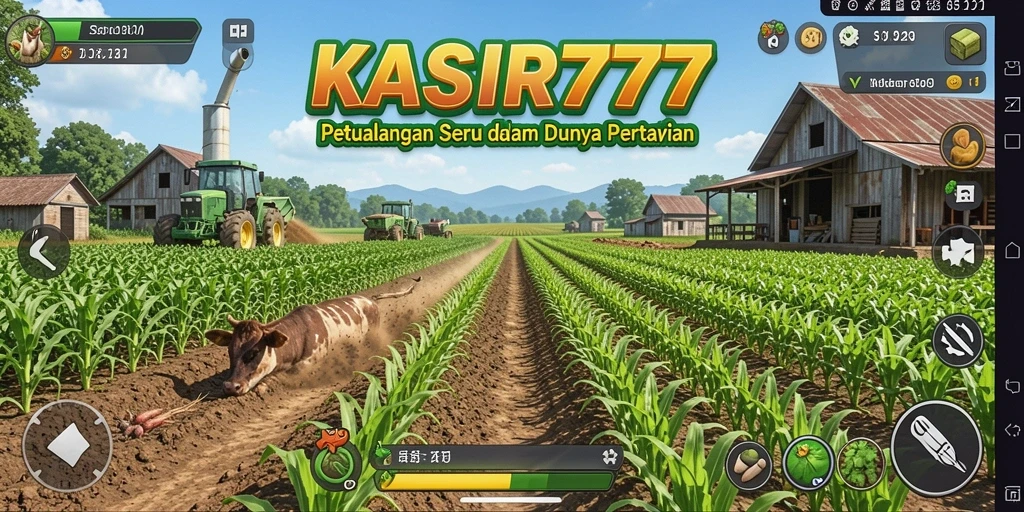 Screenshot gameplay KASIR777 menunjukkan petualangan seru dalam bertani.