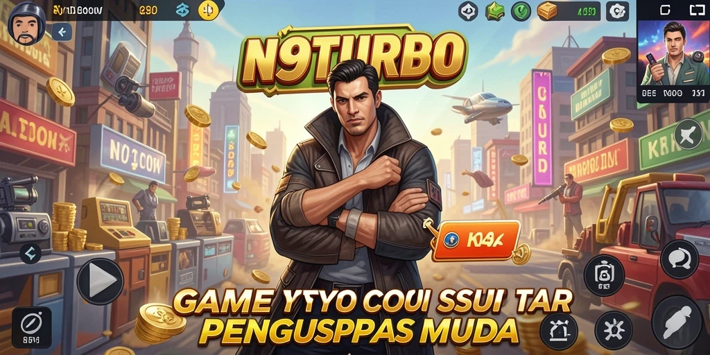 Tampilan gameplay seru N9TURBO yang memikat dan interaktif.