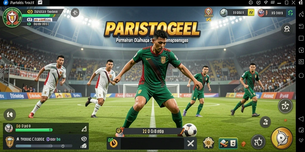 Tampilan seru dari gameplay olahraga di PARISTOGEL.